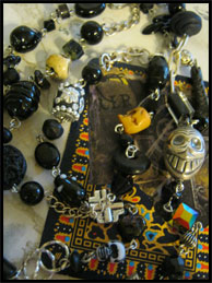 Black Skull Rosary