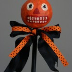 Folk Art Jack O' Lantern on Stick