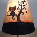 Black Halloween Kitty Lampshade